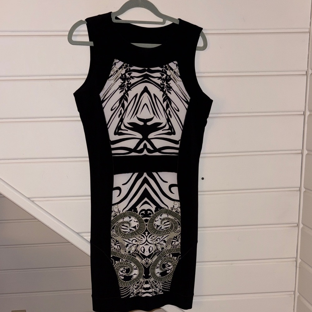 Black and White Patterned Dress
